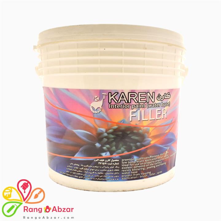 رنگ نیم پلاستیک سفید مات کارن ۱2 کیلویی